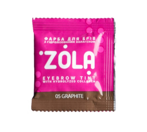 Фарба для брів ZOLA №05 Graphite з коллагеном в саше 5 мл