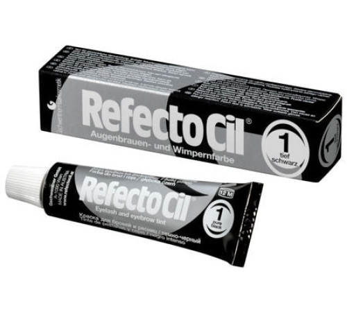 Фарба для брів і вій RefectoCil № 1 Pure Black глибока чорна 15мл