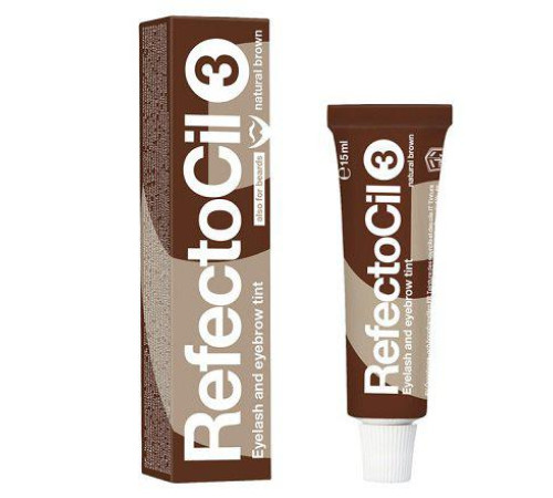 Фарба для брів і вій RefectoCil №3 Nature Brown темно-коричнева 15 мл