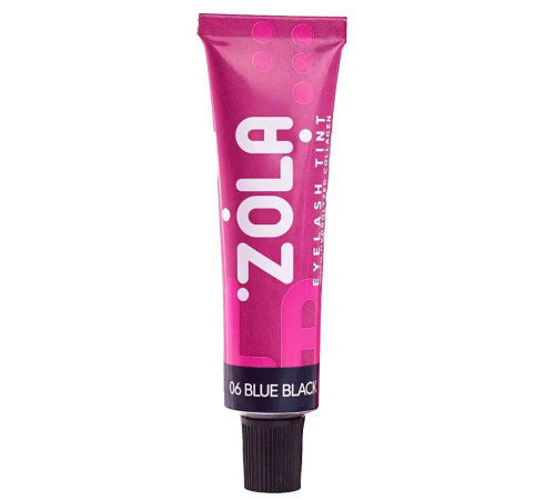 Фарба для брів ZOLA 06 Black blue з коллагеном синьо-чорна, 15 мл