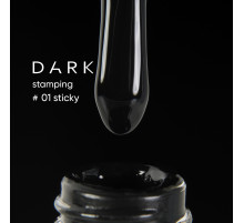 Лак для стемпінгу DARK №01 чорний, з липким шаром, 10 мл
