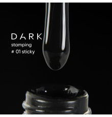 Лак для стемпінгу DARK №01 чорний, з липким шаром, 10 мл