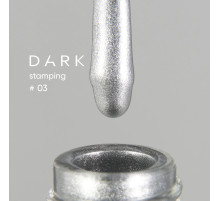 Varnish for stamping DARK No. 03 silver, with a sticky layer, 10 ml