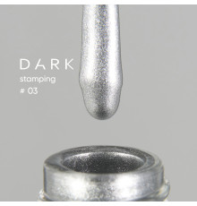 Лак для стемпінгу DARK №03 срібний, з липким шаром, 10 мл