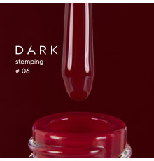 Лак для стемпінгу DARK №06 червоний, з липким шаром, 10 мл