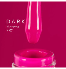Лак для стемпинга DARK №07 малиновый с липким слоем, 10 мл.