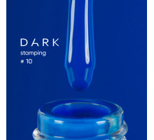 Stamping varnish DARK No. 10 blue, with sticky layer, 10 ml