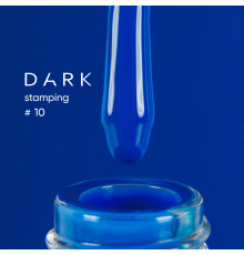 Лак для стемпінгу DARK №10 синій, з липким шаром, 10 мл