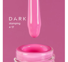 DARK stamping polish No. 17 pink, with sticky layer, 10 ml