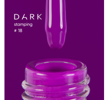 Лак для стемпінгу DARK №18 фуксія, з липким шаром, 10 мл