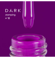 Лак для стемпінгу DARK №18 фуксія, з липким шаром, 10 мл
