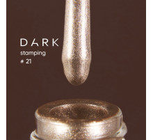 Лак для стемпінгу DARK №21 біле золото металік, з липким шаром, 10 мл