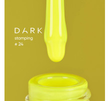 Лак для стемпінгу DARK №24 неоновий жовтий, з липким шаром, 10 мл