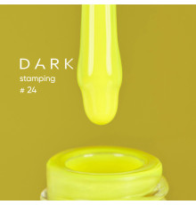 Лак для стемпінгу DARK №24 неоновий жовтий, з липким шаром, 10 мл