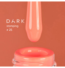 Лак для стемпінгу DARK №25 неоновий персиковий, з липким шаром, 10 мл