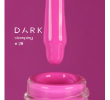 Varnish for stamping DARK #28 neon pink, with a sticky layer, 10 ml