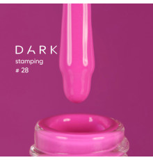 Лак для стемпінгу DARK №28 неоновий рожевий, з липким шаром, 10 мл