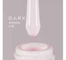 Лак для стемпінгу DARK №35 молочно-рожевий, з липким шаром, 8 мл
