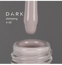 Лак для стемпінгу DARK №42 світло-сірий, з липким шаром, 10 мл