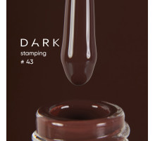 DARK stamping polish No. 43 brown, with sticky layer, 10 ml
