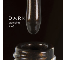 Лак для стемпінгу DARK №45 коричневий металік, з липким шаром, 8 мл