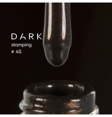 Лак для стемпінгу DARK №45 коричневий металік, з липким шаром, 8 мл