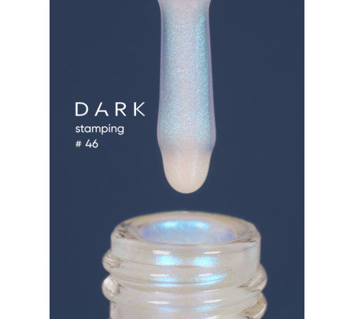 Лак для стемпінгу DARK №46 блакитний хамелеон, 10 мл