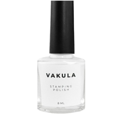 Лак для стемпінгу Vakula №01, білий, 8 мл