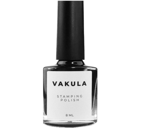 Лак для стемпінгу Vakula №02, чорний, 8 мл