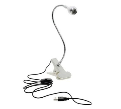 Лампа UV LED гнучка на прищіпці USB 3 Вт
