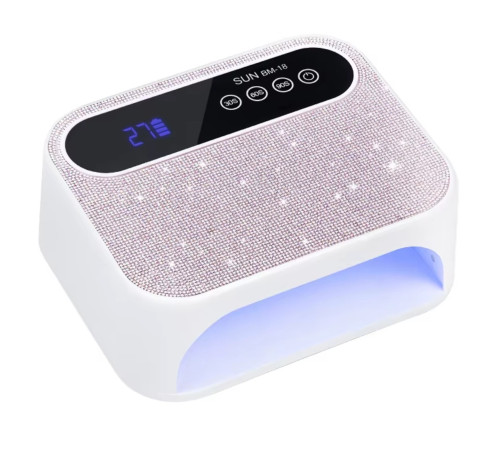 Nail lamp LED/UV SUN BM-18, in rhinestones, battery-operated 48 W