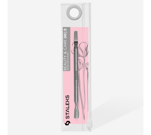Лопатка манікюрна Staleks BEAUTY & CARE 30 TYPE 2 (заокруглений пушер + прямокутний пушер)