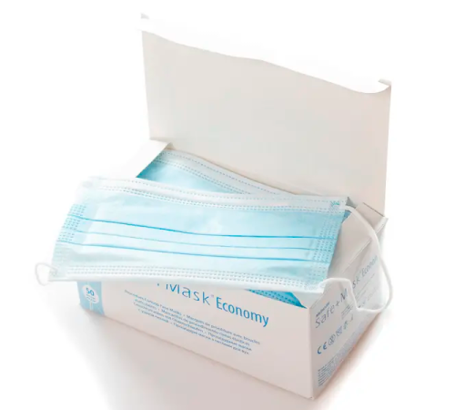 Маска захисна тришарова блакитна Medicom, 50 шт