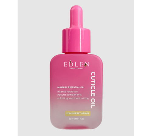 Олійка для кутикули Edlen Strawberry aroma, полуниця, 30 мл