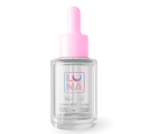 Dry cuticle oil Luna Photoshop Oil strawberry with cream, 30 ml