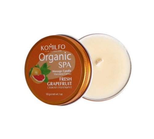 Масажна свічка Komilfo Massage Candle Fresh Grapefruit, 30 г