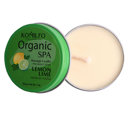 Масажна свічка Komilfo Massage Candle Lemon Lime 30 г
