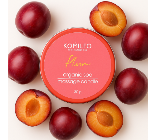 Komilfo Massage Candle Plum, 30 g