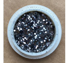 Mix of dark silver sequins