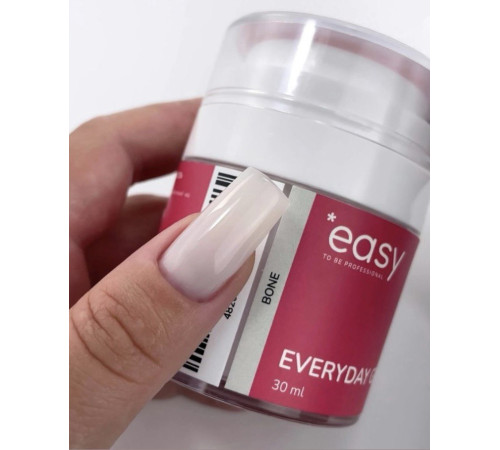 Моделюючий гель для нігтів Easy Everyday gel Bone, кремовий, 30 мл