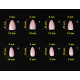М`які форми для нарощування нігтів Komilfo SoFast Nail Forms Nude Almond Short, мигдаль, 300 шт