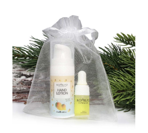 Набір Komilfo Gift Hand Lotion Mango, 10 мл та олійка для кутикули, 2 мл