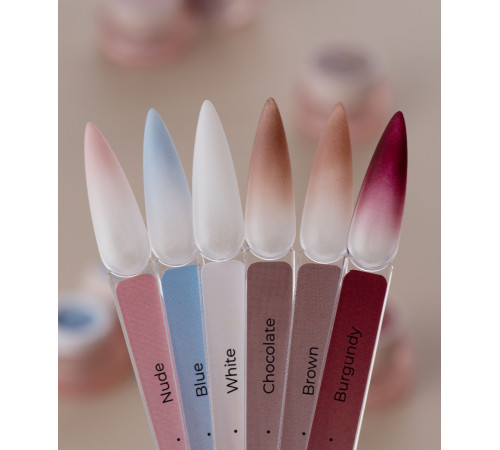 Набір гель-фарб HEYLOVE nail cushion set Brown для омбре, 6 шт