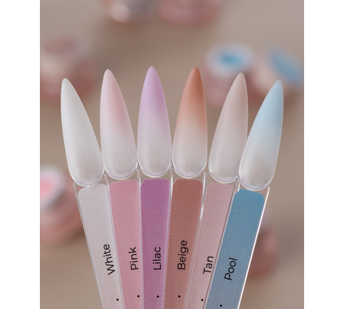 Набір гель-фарб HEYLOVE nail cushion set White для омбре, 6 шт