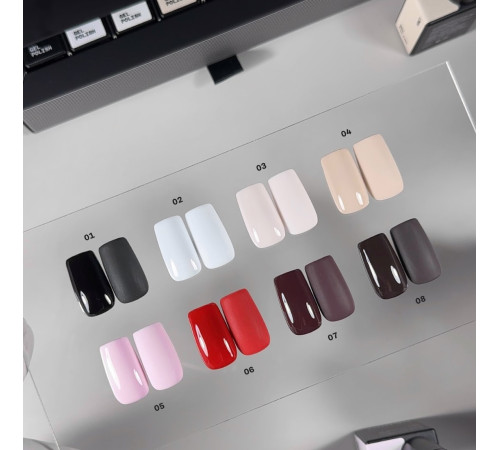 Набір гель-лаків BIBLIOTEKA gel polish set BASIS №001-008