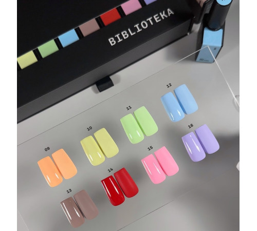 Набір гель-лаків BIBLIOTEKA gel polish set ICED MOOD №009-016