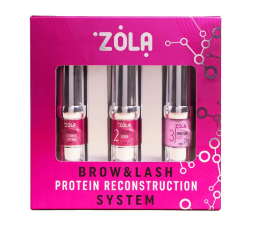 Набір для ламінування брів та вій ZOLA brow&lash Protein Reconstruction system