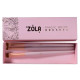Набір пензлів для брів ZOLA Magic Brow Brushes, світло-рожеві, 3 шт