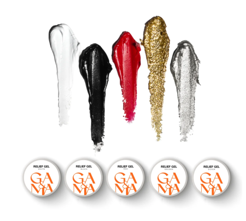 Набір паст GaMa Relief Gel Classic Collection, 5 кольорів