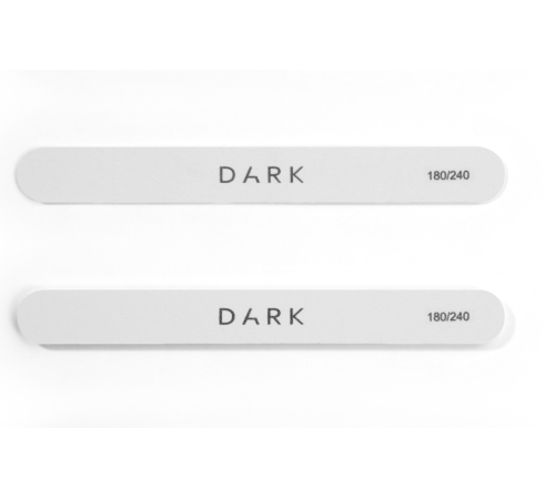 Набір пилочок DARK овал на піні білий 180/240, 25 шт